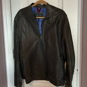 Andre Marc dark grey men’s leather jacket